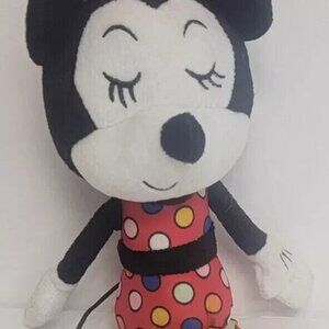 Disney Just Play Minnie Mouse Red Polka Dot Dress Plush toy doll Eyes Closed
